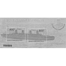 2012 100 Éve Süllyedt el a Titanic - Feketenyomat - Bélyegblokk
